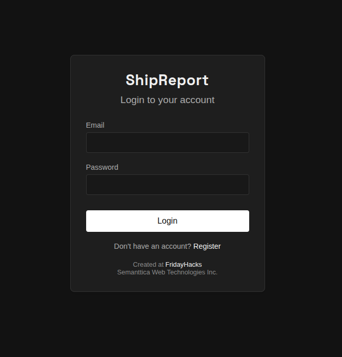 shipreport login
